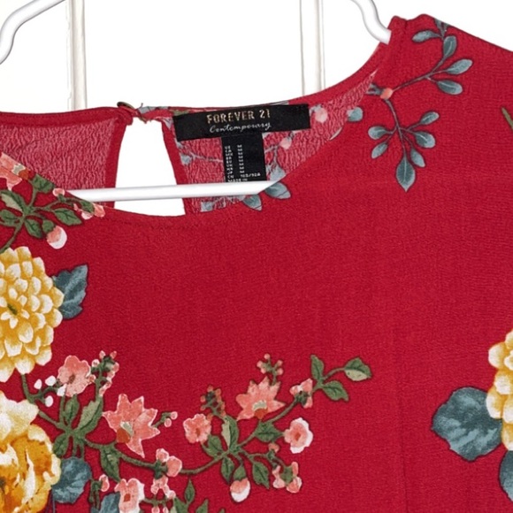 3 for $15 Forever 21 Red Floral Dress - Picture 5 of 8